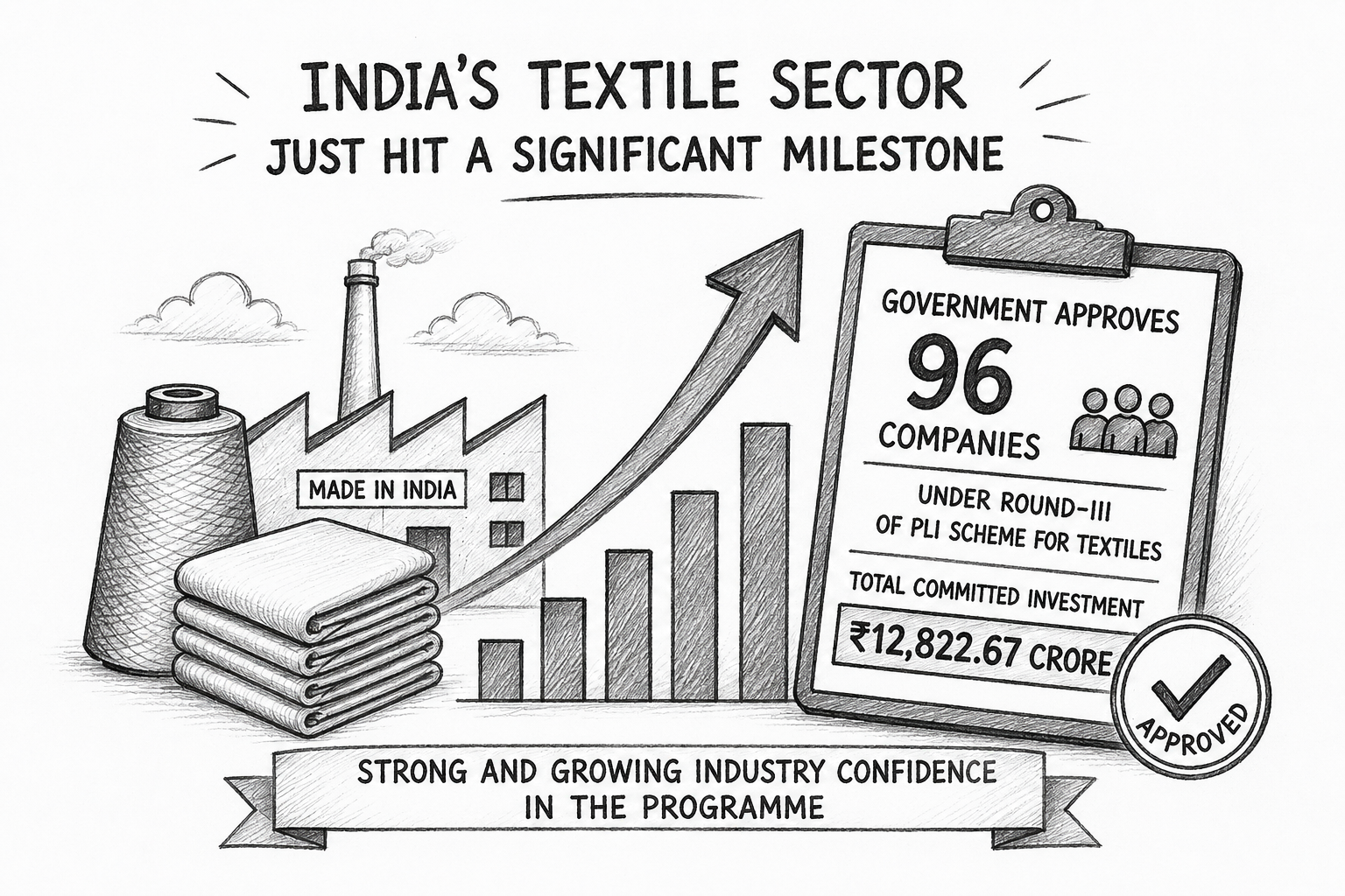 India's Textile PLI Scheme Gets a Major Boost — 96 Firms In, ₹12,823 Crore Committed
